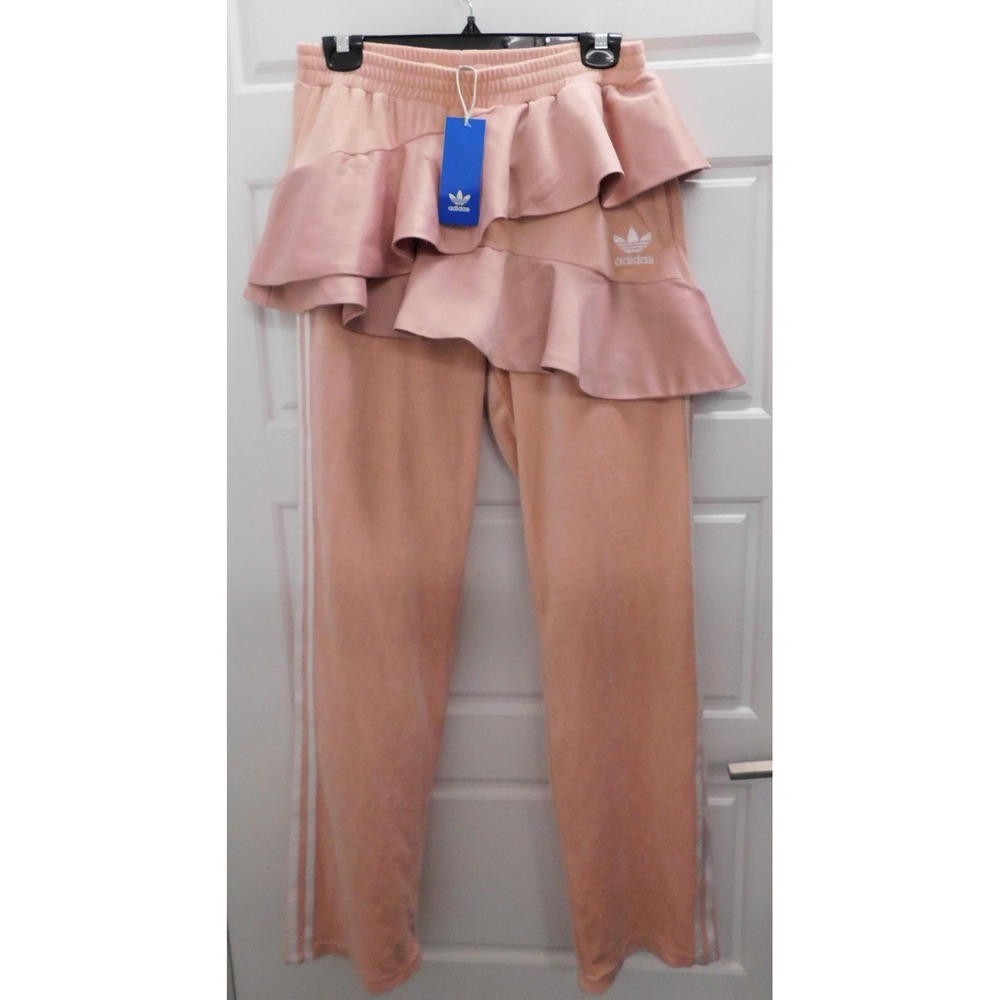 Adidas Originals J KOO  Women's‎ Velour Pink Spirit Track Pants FT9892 Small